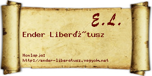 Ender Liberátusz névjegykártya